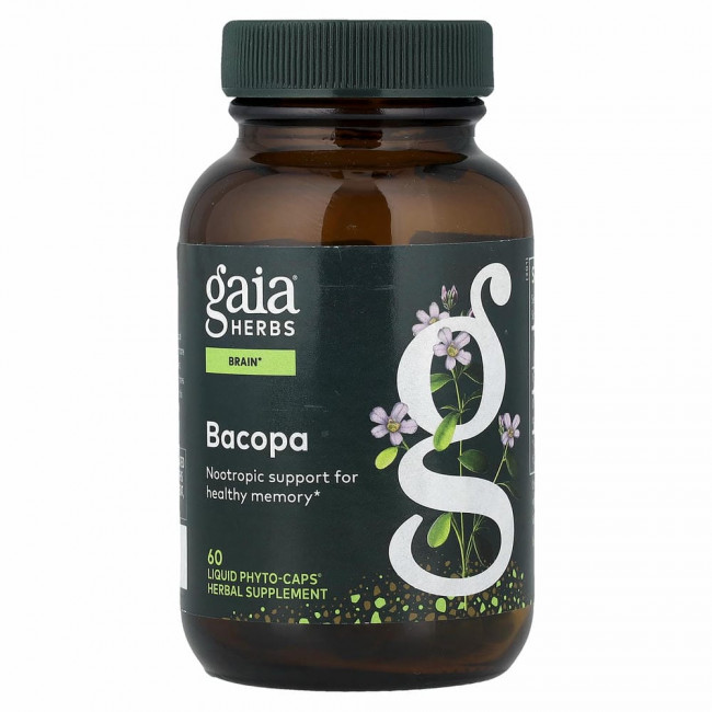 Gaia Herbs, Бакопа, 60 веганских капсул Phyto-Cap