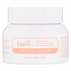 Dear, Klairs, Youthful Glow, маска с сахаром, 110 г (3,8 унции)