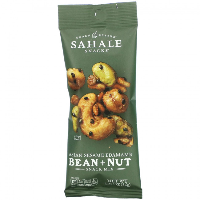 Sahale Snacks, Snack Mix, Asian Sesame Edamame Bean + Nut, 9 Bags,1.25 oz (36 g) Each Sahale Snacks, Snack Mix, Asian Sesame Edamame Bean + Nut, 9 Bags,1.25 oz (36 g) Each