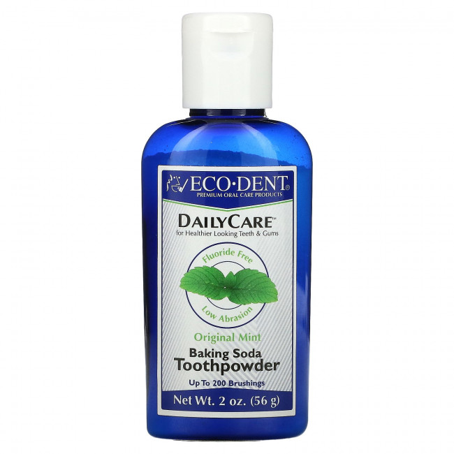 Eco-Dent, Daily Care, зубной порошок с пищевой содой, «Оригинальная мята», 56 г (2 унции) Eco-Dent, Daily Care, зубной порошок с пищевой содой, «Оригинальная мята», 56 г (2 унции)
