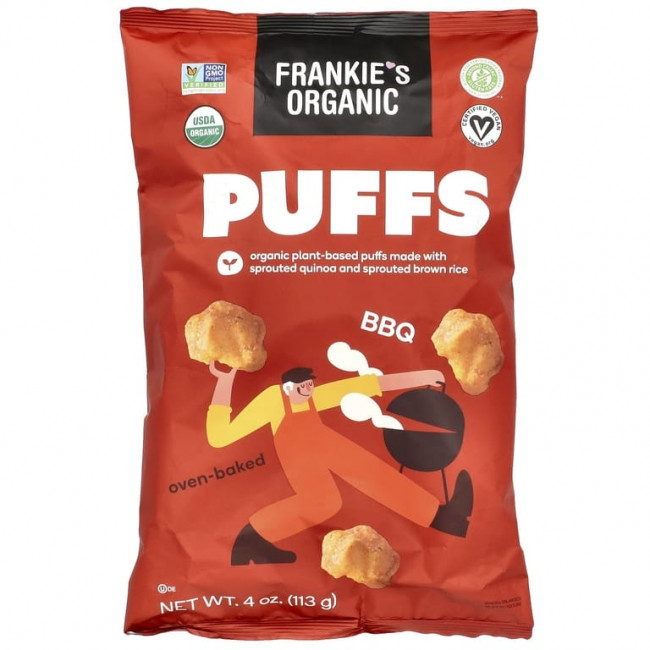 Frankie's Organic, Слойки, барбекю, 113 г (4 унции) Frankie's Organic, Слойки, барбекю, 113 г (4 унции)