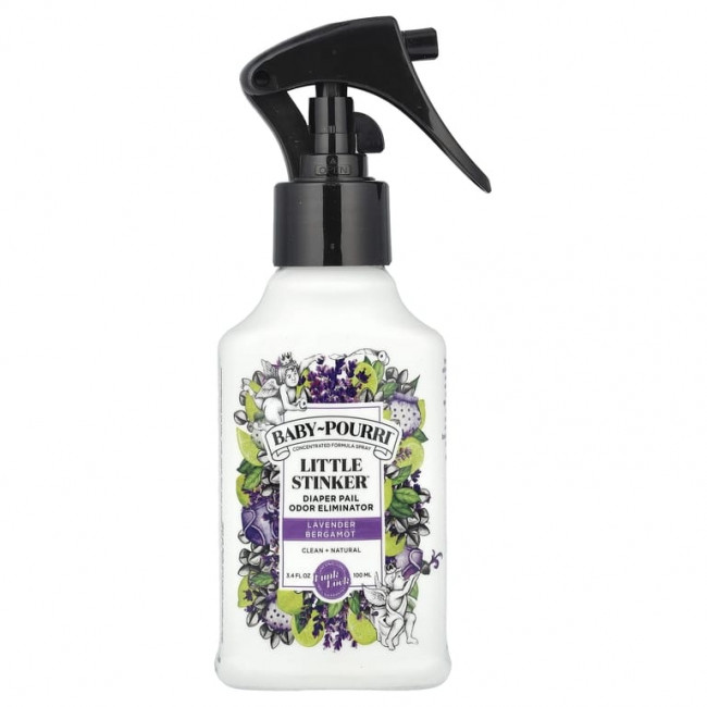 Poo-Pourri, Baby-Pourri ™, Little Stinker ™, средство для устранения запаха из ведра, лаванда и бергамот, 100 мл (3,4 жидк. Унции) Poo-Pourri, Baby-Pourri ™, Little Stinker ™, средство для устранения запаха из ведра, лаванда и бергамот, 100 мл (3,4 жидк. Унции)