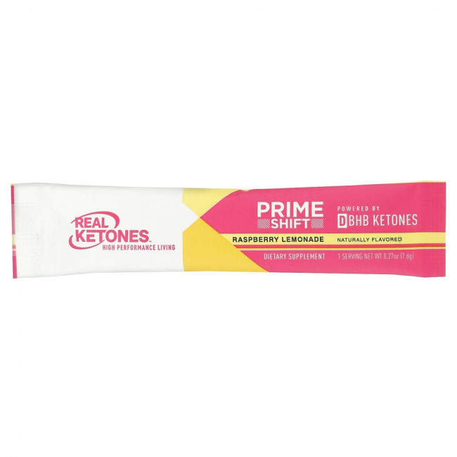 Real Ketones, Shift, малиновый лимонад, 30 пакетиков со смесью для приготовления напитка, 7,6 г (0,27 унции)