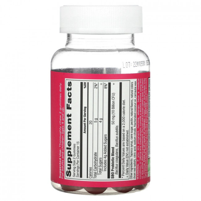 Dr. Axe / Ancient Nutrition, SBO Probiotics, жевательные мармеладки, 5 млрд КОЕ, 30 жевательных таблеток