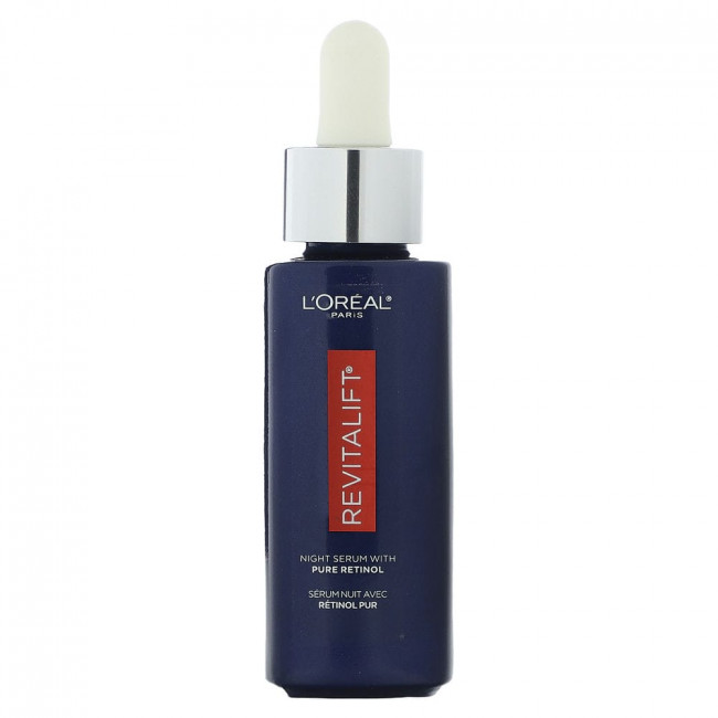 L'Oréal, Revitalift Derm Intensives, ночная сыворотка с чистым ретинолом, без отдушек, 30 мл (1 жидк. Унция)