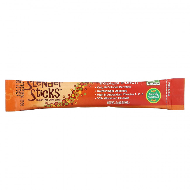 NOW Foods, Slender Sticks, тропический пунш, 12 палочек по 5 г (0,18 унции) NOW Foods, Slender Sticks, тропический пунш, 12 палочек по 5 г (0,18 унции)