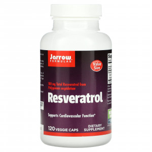Jarrow Formulas, Ресвератрол, 100 мг, 120 капсул Jarrow Formulas, Ресвератрол, 100 мг, 120 капсул