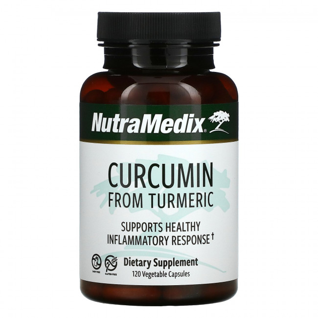 NutraMedix, Куркумин из куркумы, поддерживает здоровую воспалительную реакцию, 120 вегетарианских капсул NutraMedix, Куркумин из куркумы, поддерживает здоровую воспалительную реакцию, 120 вегетарианских капсул