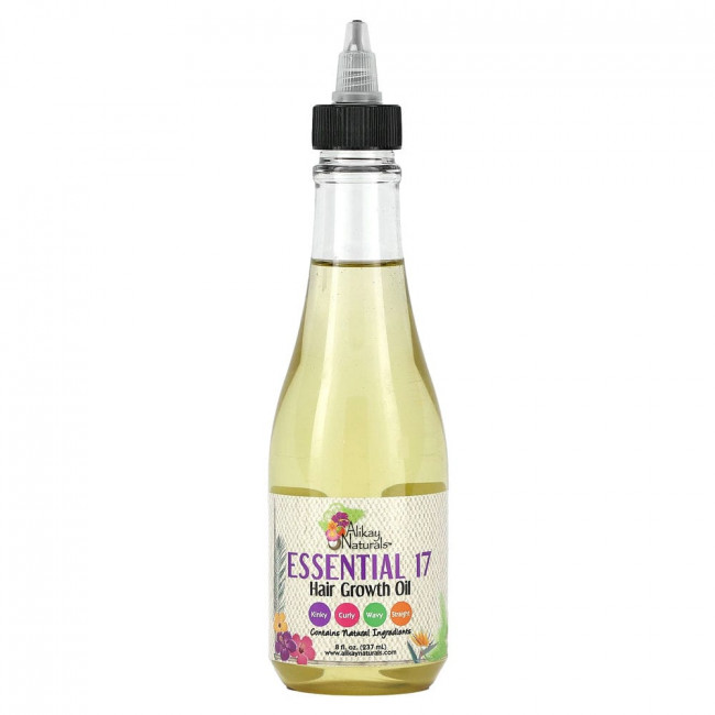 Alikay Naturals, Essential 17, масло для роста волос, 237 мл (8 жидк. Унций)