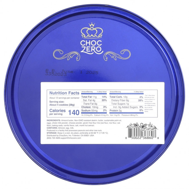 ChocZero, премиальное печенье, 340 г (12 унций) ChocZero, премиальное печенье, 340 г (12 унций)