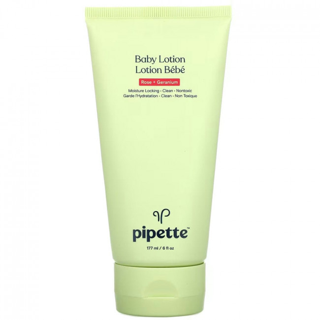 Pipette, Детский лосьон, роза и герань, 177 мл (6 жидк. Унций) Pipette, Детский лосьон, роза и герань, 177 мл (6 жидк. Унций)