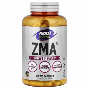 NOW Foods, Sports, ZMA, восстановление после физической активности, 180 капсул