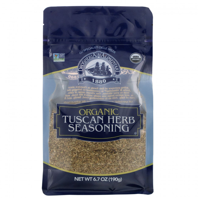 Drogheria & Alimentari, Органические тосканские приправы с травами, 6,7 унций (190 г) Drogheria & Alimentari, Органические тосканские приправы с травами, 6,7 унций (190 г)