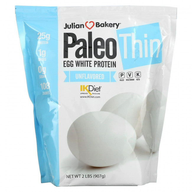 Julian Bakery, Paleo Protein, протеин яичного белка, с нейтральным вкусом, 907 г (2 фунта) Julian Bakery, Paleo Protein, протеин яичного белка, с нейтральным вкусом, 907 г (2 фунта)