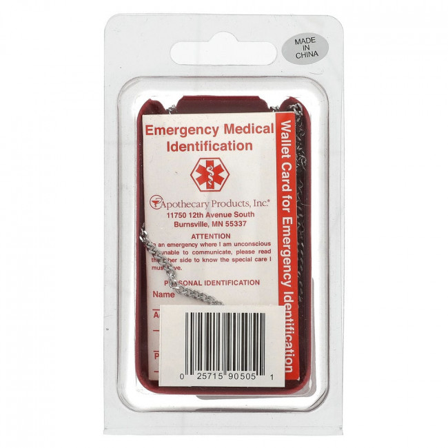 Emerge-Alert, Medical Necklace, Heart Patient, 1 Count