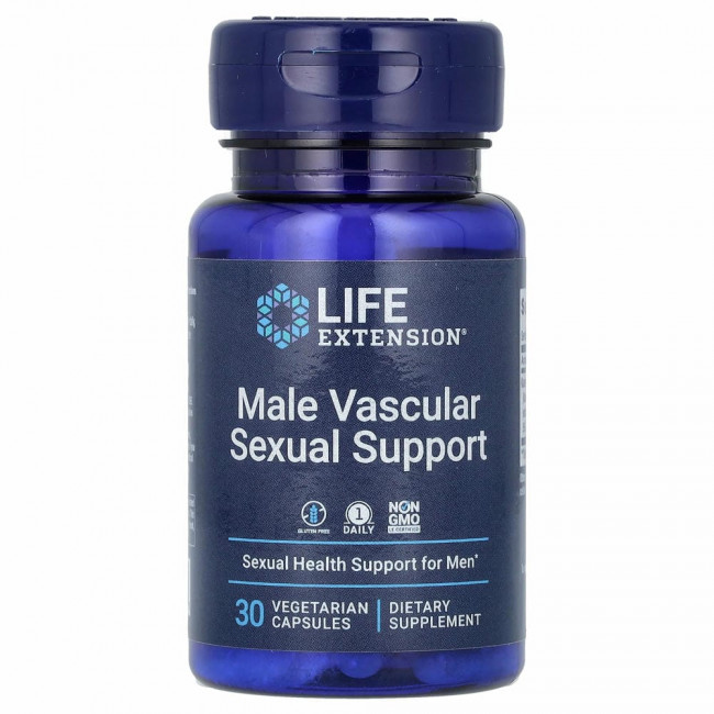 Life Extension, Поддержка сосудов и половой функции для мужчин, 30 вегетарианских капсул Life Extension, Поддержка сосудов и половой функции для мужчин, 30 вегетарианских капсул