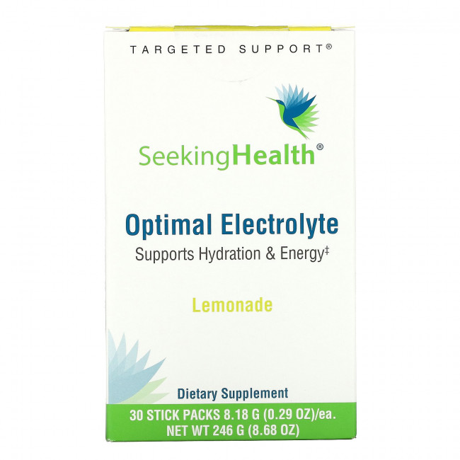Seeking Health, Optimal Electrolyte, лимонад, 30 пакетиков по 8,18 г (0,29 унции) Seeking Health, Optimal Electrolyte, лимонад, 30 пакетиков по 8,18 г (0,29 унции)