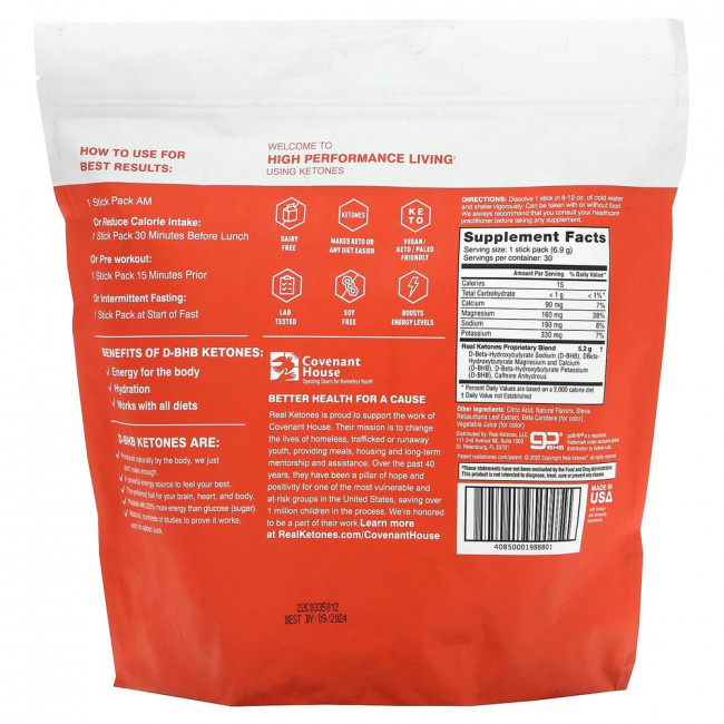 Real Ketones, Shift, Caffeinated Peach, 30 Drink Mix Packets, 0.23 oz (6.4 g) Each
