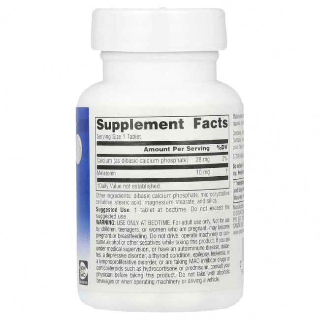 Source Naturals, Sleep Science®, мелатонин, 10 мг, 60 таблеток