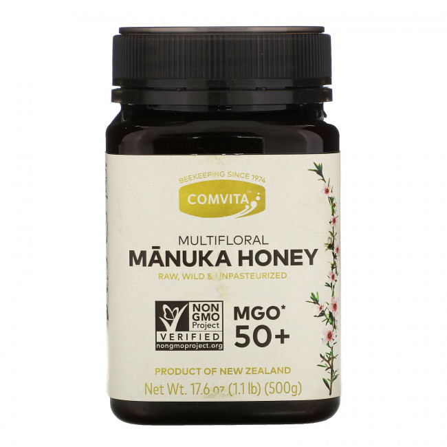Comvita, Multifloral Manuka Honey, MGO 50+, 17.6 oz (500 g) Comvita, Multifloral Manuka Honey, MGO 50+, 17.6 oz (500 g)