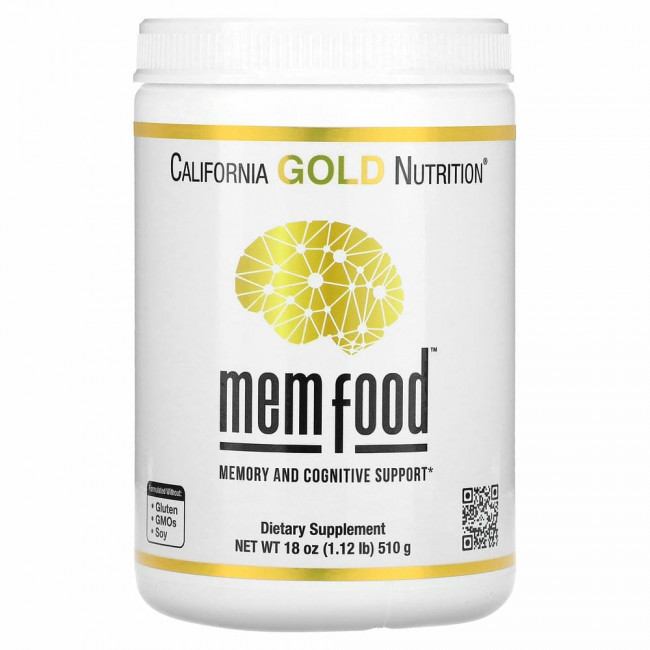 California Gold Nutrition, MEM Food, поддержка памяти и когнитивных функций, 510 г (1,12 фунта) California Gold Nutrition, MEM Food, поддержка памяти и когнитивных функций, 510 г (1,12 фунта)