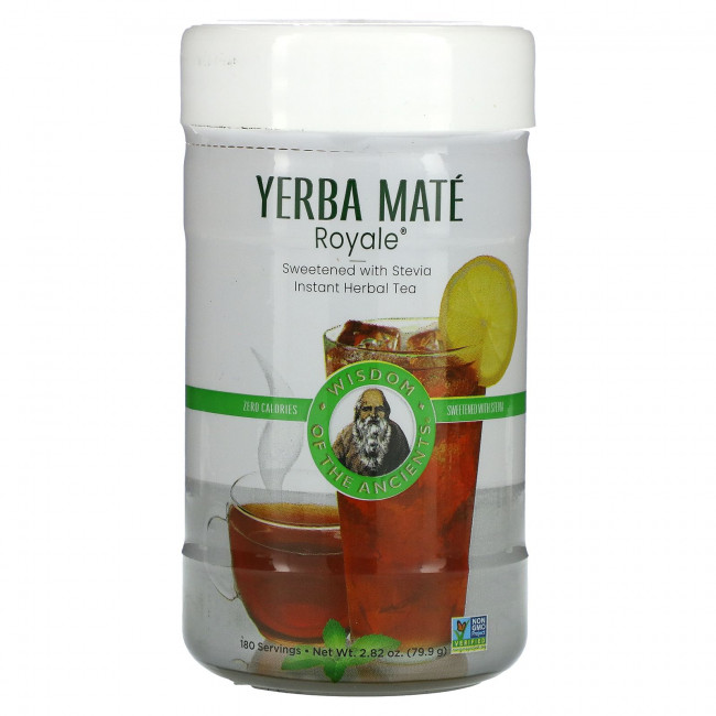 Wisdom Natural, Royale, растворимый травяной чай йерба мате со стевией, 79,9 г (2,82 унции) Wisdom Natural, Royale, растворимый травяной чай йерба мате со стевией, 79,9 г (2,82 унции)