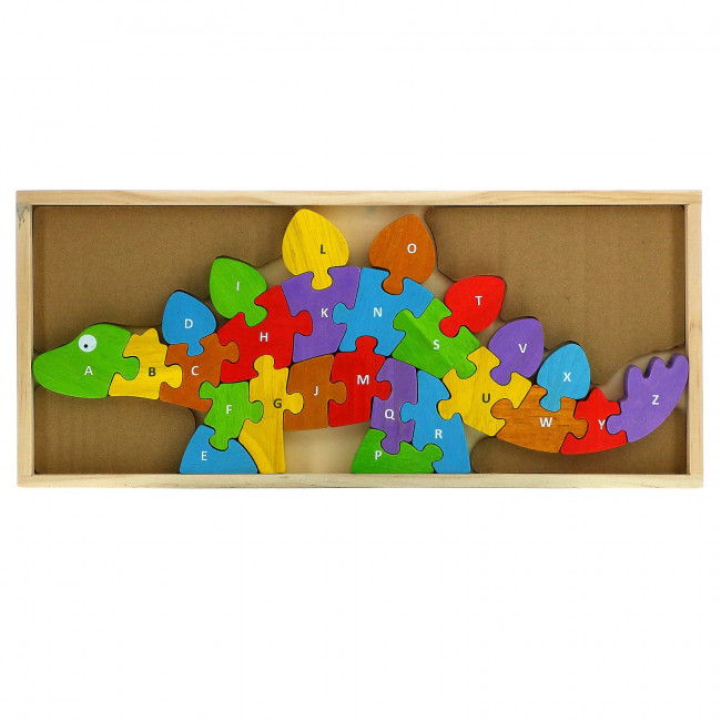 Begin Again Toys, Динозавры от А до Я, Teach & Play Puzzle, для детей от 2 лет, набор из 25 предметов Begin Again Toys, Динозавры от А до Я, Teach & Play Puzzle, для детей от 2 лет, набор из 25 предметов