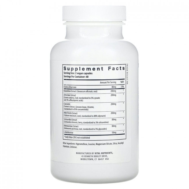 Vital Nutrients, Liver Support, 120 Vegan Capsules