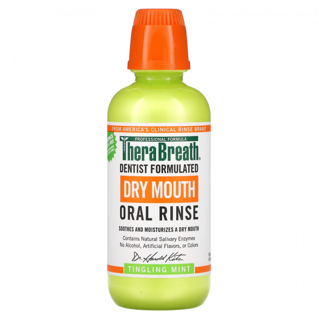 TheraBreath, Ополаскиватель от сухости во рту, покалывание мяты, 473 мл (16 fl oz) TheraBreath, Ополаскиватель от сухости во рту, покалывание мяты, 473 мл (16 fl oz)