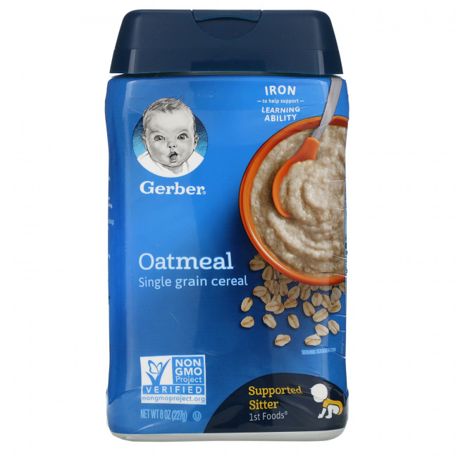 Gerber, овсяные хлопья, из одного вида зерна, 227 г (8 унций) Gerber, овсяные хлопья, из одного вида зерна, 227 г (8 унций)