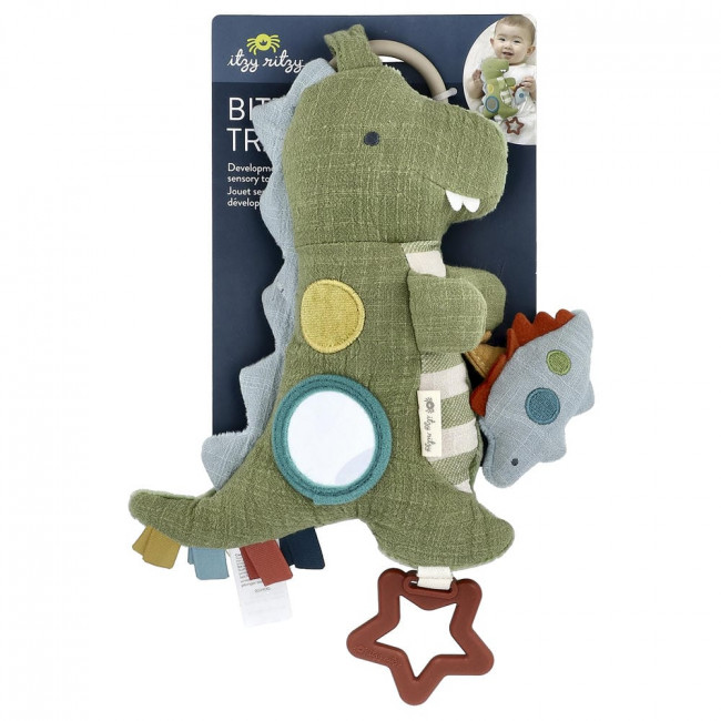 Itzy Ritzy, Bitzy Traveler™, развивающая сенсорная игрушка, для детей от 0 месяцев, динозавр, 1 шт. Itzy Ritzy, Bitzy Traveler™, развивающая сенсорная игрушка, для детей от 0 месяцев, динозавр, 1 шт.