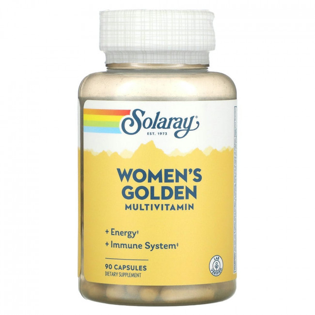 Solaray, Women's Golden Multivitamin, 90 капсул Solaray, Women's Golden Multivitamin, 90 капсул