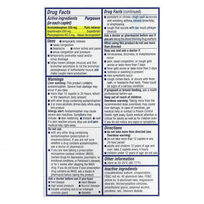 Mucinex, Sinus-Max, Severe Congestion & Pain, Maximum Strength, For Ages 12+, 20 Caplets