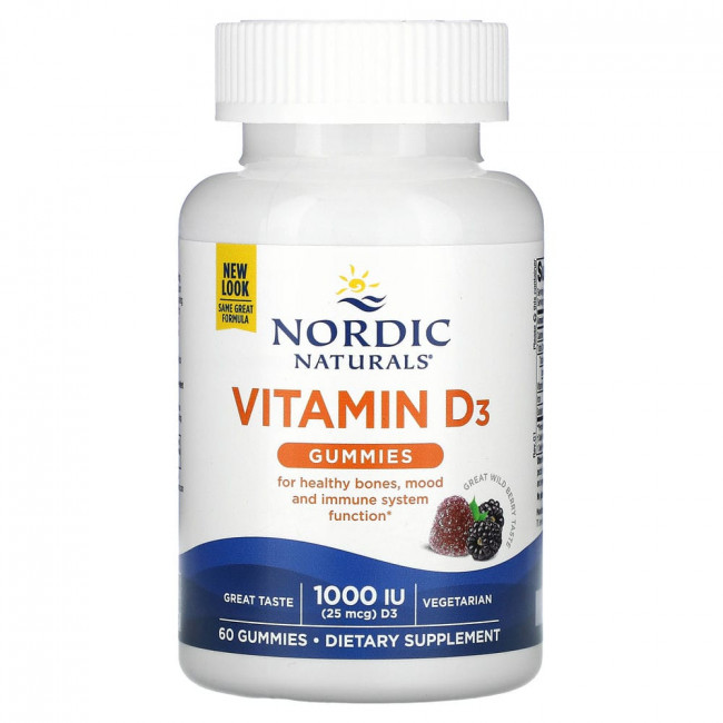 Nordic Naturals, Жевательные таблетки с витамином D3, со вкусом лесных ягод, 1000 МЕ, 60 шт. Nordic Naturals, Жевательные таблетки с витамином D3, со вкусом лесных ягод, 1000 МЕ, 60 шт.
