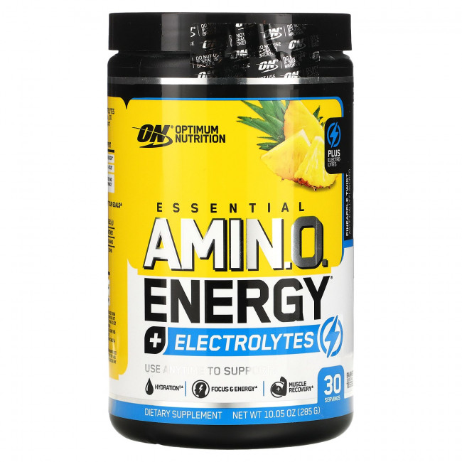 Optimum Nutrition, ESSENTIAL AMIN.O. ENERGY + ELECTROLYTES, ананасовый твист, 285 г (10,05 унции) Optimum Nutrition, ESSENTIAL AMIN.O. ENERGY + ELECTROLYTES, ананасовый твист, 285 г (10,05 унции)
