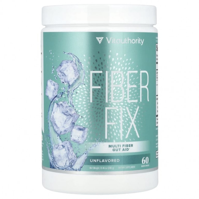 Vitauthority, Fiber Fix, добавка для поддержки кишечника из нескольких волокон, без добавок, 240 г (8,46 унции) Vitauthority, Fiber Fix, добавка для поддержки кишечника из нескольких волокон, без добавок, 240 г (8,46 унции)
