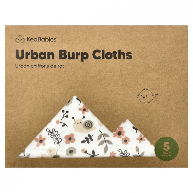 Салфетки для отрыжки KeaBabies Urban Burp Cloths, 5 штук в упаковке. Салфетки для отрыжки KeaBabies Urban Burp Cloths, 5 штук в упаковке.