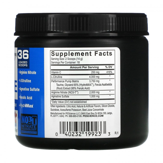 PEScience, High Volume, Supreme Nitric Oxide Matrix, дыня и ягоды, 252 г (8,9 унции)