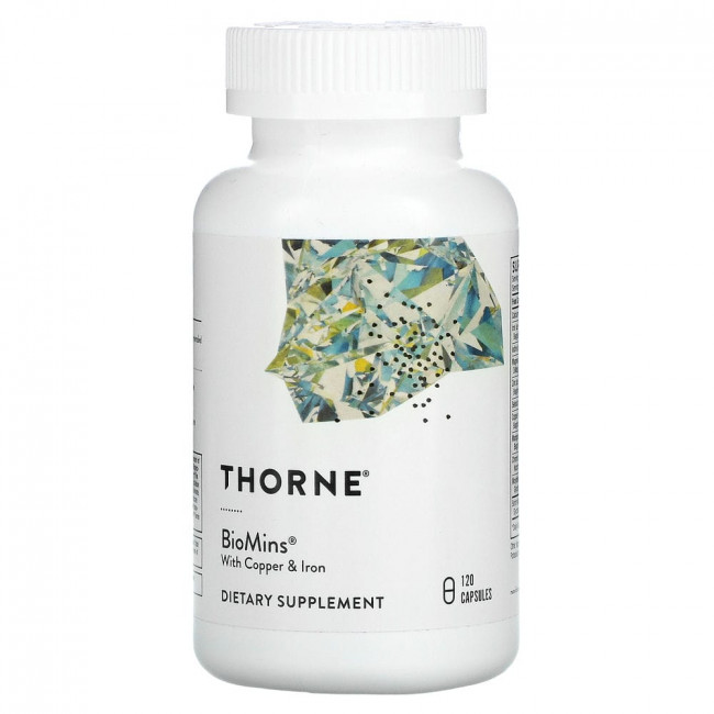 Thorne Research, BioMins, с медью и железом, 120 капсул Thorne Research, BioMins, с медью и железом, 120 капсул