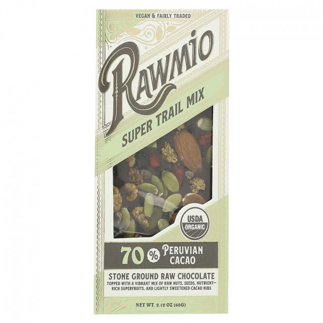 Rawmio, Super Trail Mix, 70% Peruvian Cacao, 2.12 oz (60 g)