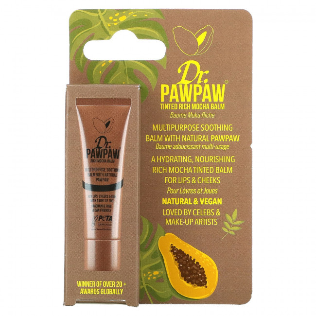 Dr. PAWPAW, Многоцелевой успокаивающий бальзам с натуральным экстрактом мокко, насыщенный мокко, 10 мл (0,33 жидк. Унции) Dr. PAWPAW, Многоцелевой успокаивающий бальзам с натуральным экстрактом мокко, насыщенный мокко, 10 мл (0,33 жидк. Унции)