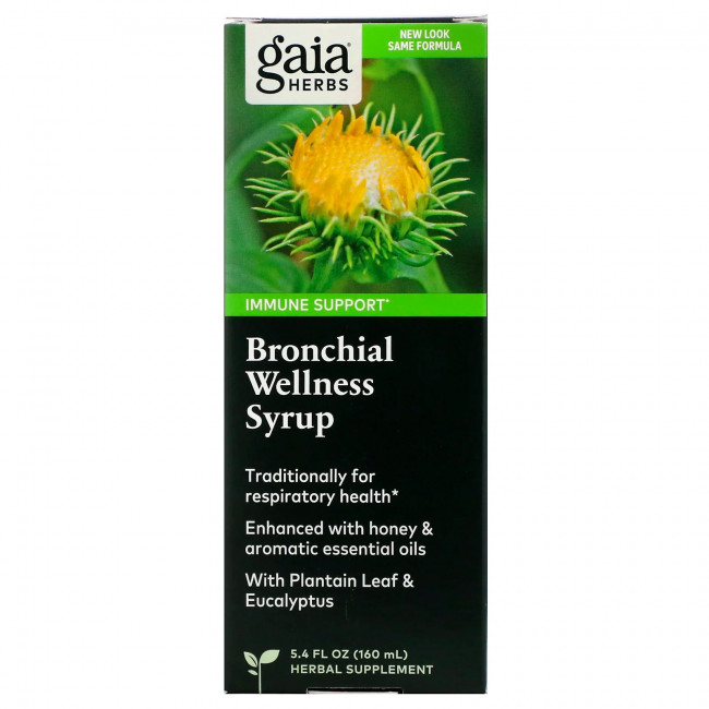 Gaia Herbs, Бронхиальный оздоровительный сироп, 5,4 жидких унций (160 мл) Gaia Herbs, Бронхиальный оздоровительный сироп, 5,4 жидких унций (160 мл)