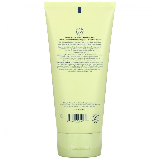 Pipette, Baby Lotion, 6 fl oz (177 ml) Pipette, Baby Lotion, 6 fl oz (177 ml)