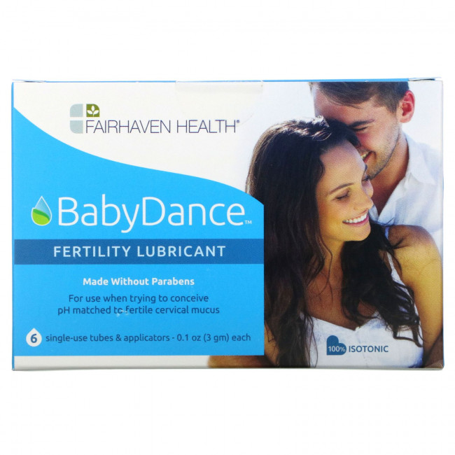 Fairhaven Health, Лубрикант для бесплодия BabyDance, 6 одноразовых тюбиков и аппликаторов, 3 г (0,1 унции) Fairhaven Health, Лубрикант для бесплодия BabyDance, 6 одноразовых тюбиков и аппликаторов, 3 г (0,1 унции)