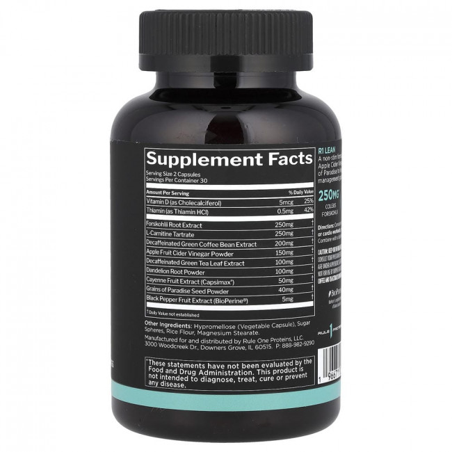 Rule One Proteins, Lean™, протеин для контроля веса без стимуляторов, 60 капсул Rule One Proteins, Lean™, протеин для контроля веса без стимуляторов, 60 капсул