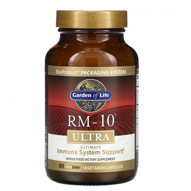 Garden of Life, RM-10 Ultra, максимальная поддержка иммунной системы, 90 вегетарианских капсул UltraZorbe Garden of Life, RM-10 Ultra, максимальная поддержка иммунной системы, 90 вегетарианских капсул UltraZorbe