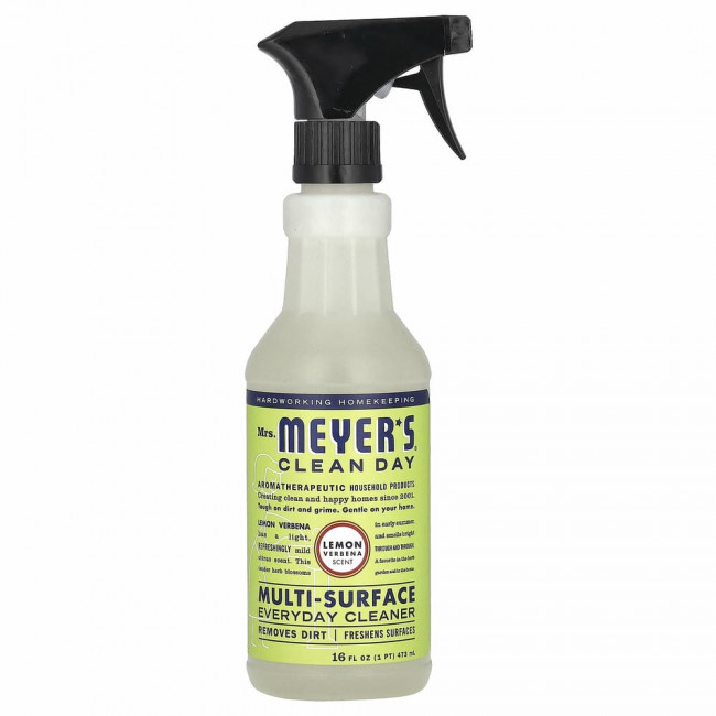 Mrs. Meyers Clean Day, универсальное повседневное чистящее средство, с ароматом лимонной вербены, 473 мл (16 жидк. унций) Mrs. Meyers Clean Day, универсальное повседневное чистящее средство, с ароматом лимонной вербены, 473 мл (16 жидк. унций)