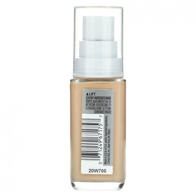 L'Oréal, True Match, превосходно смешиваемая тональная основа, теплый светлый оттенок W2, 30 мл (1 жидк. Унция)