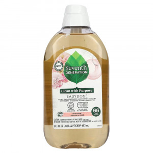 Seventh Generation, Easydose, ультраконцентрированное средство для стирки, аромат розы, 66 порций, 683 мл (23,1 жидк. Унции)