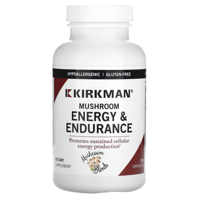 Kirkman Labs, Гриб, энергия и выносливость, 120 капсул Kirkman Labs, Гриб, энергия и выносливость, 120 капсул